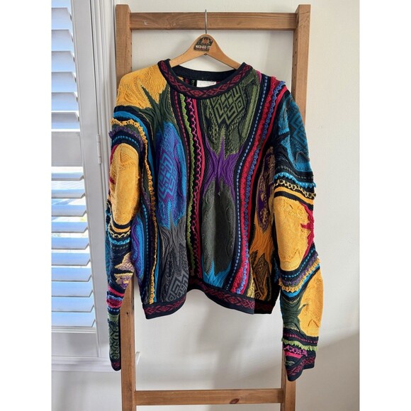 COOGI Other - Vintage COOGI Australia Sweater Mens M Fits XL Biggie 3D Knit Mercerized Cotton
